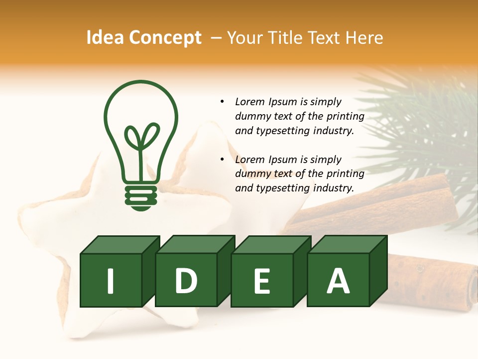 Weihnachten Zimt Freigestellt PowerPoint Template