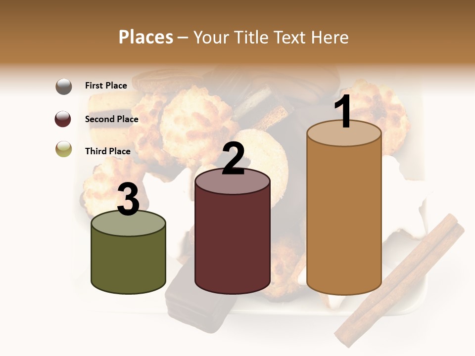 Dekoration Weihnachtskarte Makrone PowerPoint Template