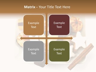 Dekoration Weihnachtskarte Makrone PowerPoint Template