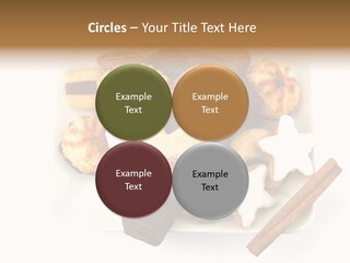 Dekoration Weihnachtskarte Makrone PowerPoint Template