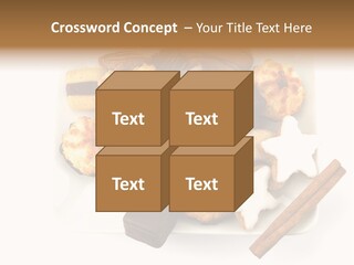 Dekoration Weihnachtskarte Makrone PowerPoint Template