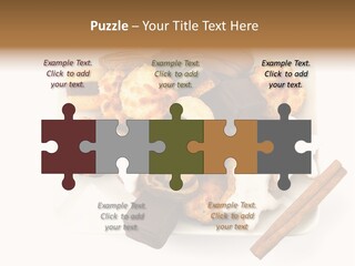 Dekoration Weihnachtskarte Makrone PowerPoint Template