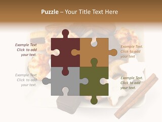 Dekoration Weihnachtskarte Makrone PowerPoint Template