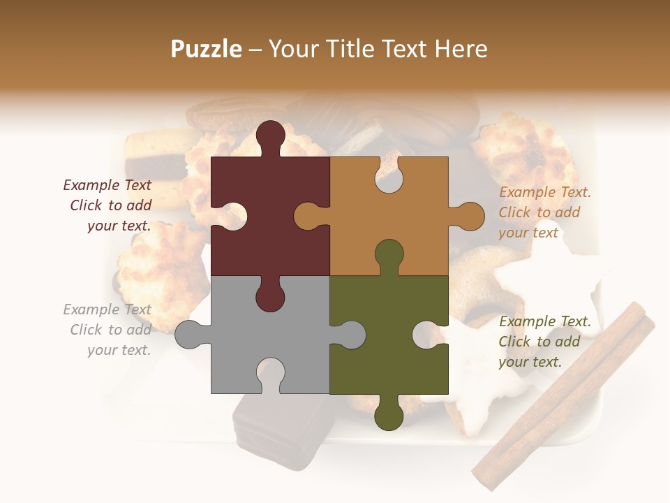 Dekoration Weihnachtskarte Makrone PowerPoint Template