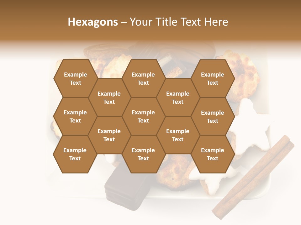 Dekoration Weihnachtskarte Makrone PowerPoint Template