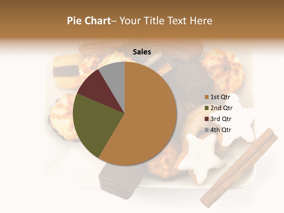 Dekoration Weihnachtskarte Makrone PowerPoint Template