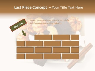 Dekoration Weihnachtskarte Makrone PowerPoint Template