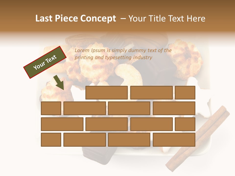 Dekoration Weihnachtskarte Makrone PowerPoint Template