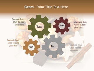 Dekoration Weihnachtskarte Makrone PowerPoint Template