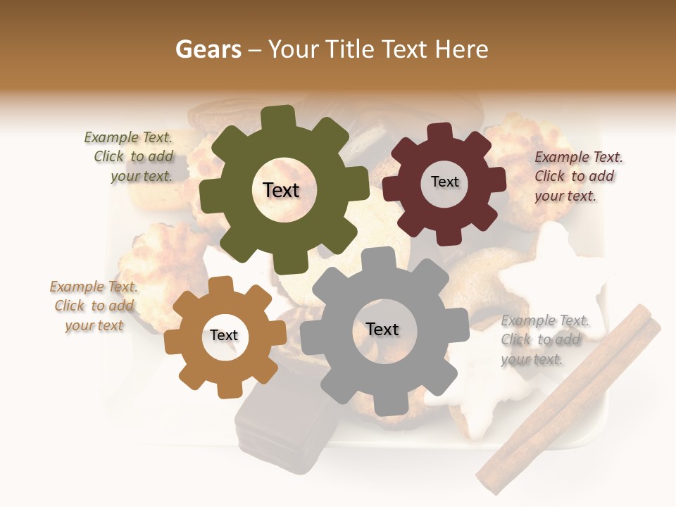 Dekoration Weihnachtskarte Makrone PowerPoint Template