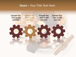 Dekoration Weihnachtskarte Makrone PowerPoint Template