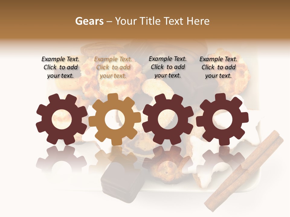 Dekoration Weihnachtskarte Makrone PowerPoint Template