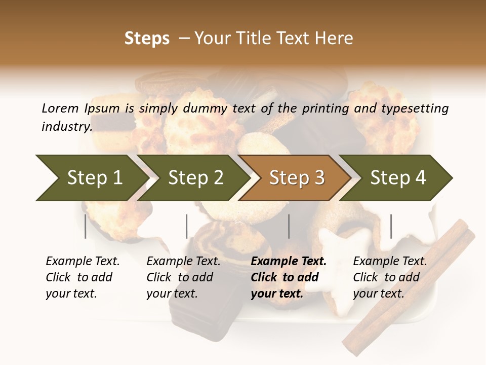 Dekoration Weihnachtskarte Makrone PowerPoint Template