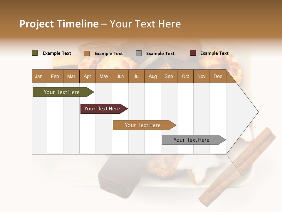 Dekoration Weihnachtskarte Makrone PowerPoint Template
