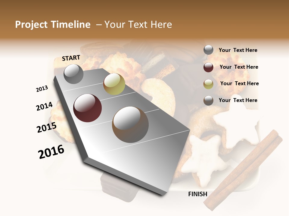 Dekoration Weihnachtskarte Makrone PowerPoint Template