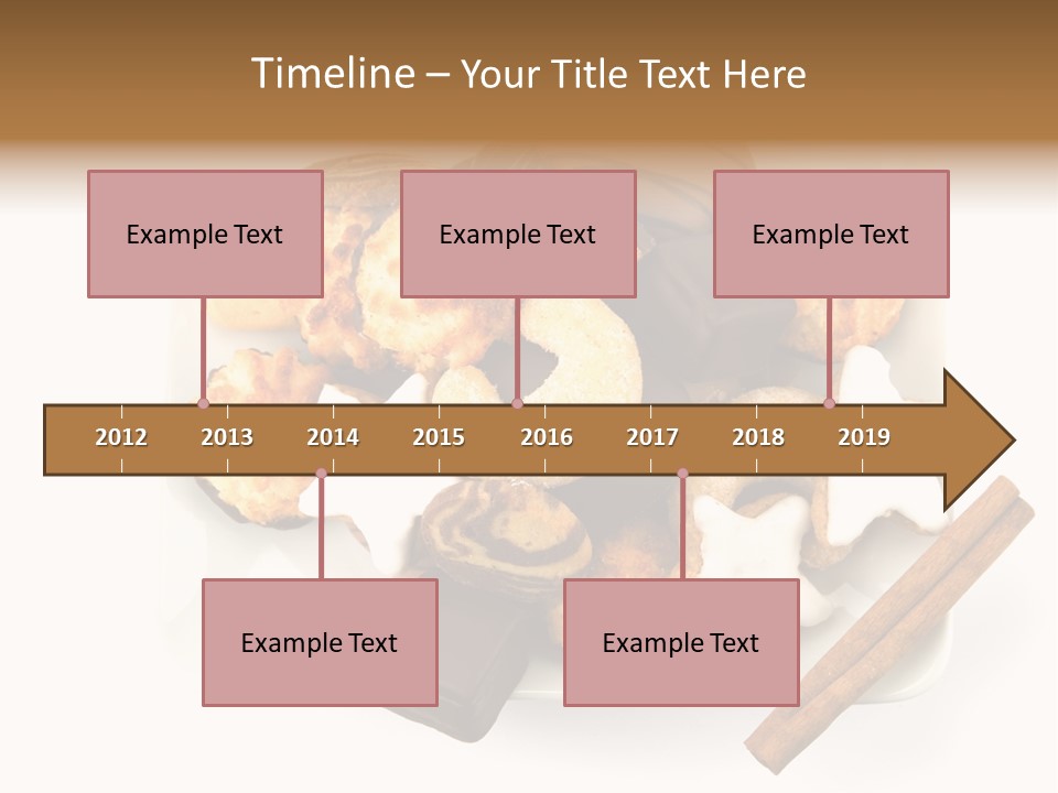 Dekoration Weihnachtskarte Makrone PowerPoint Template