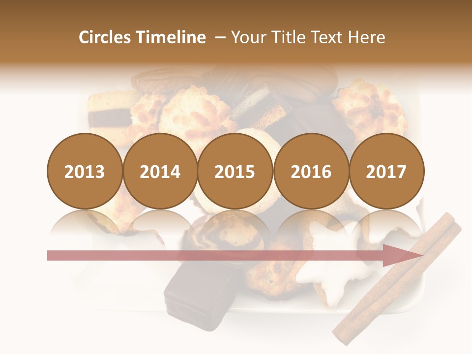 Dekoration Weihnachtskarte Makrone PowerPoint Template