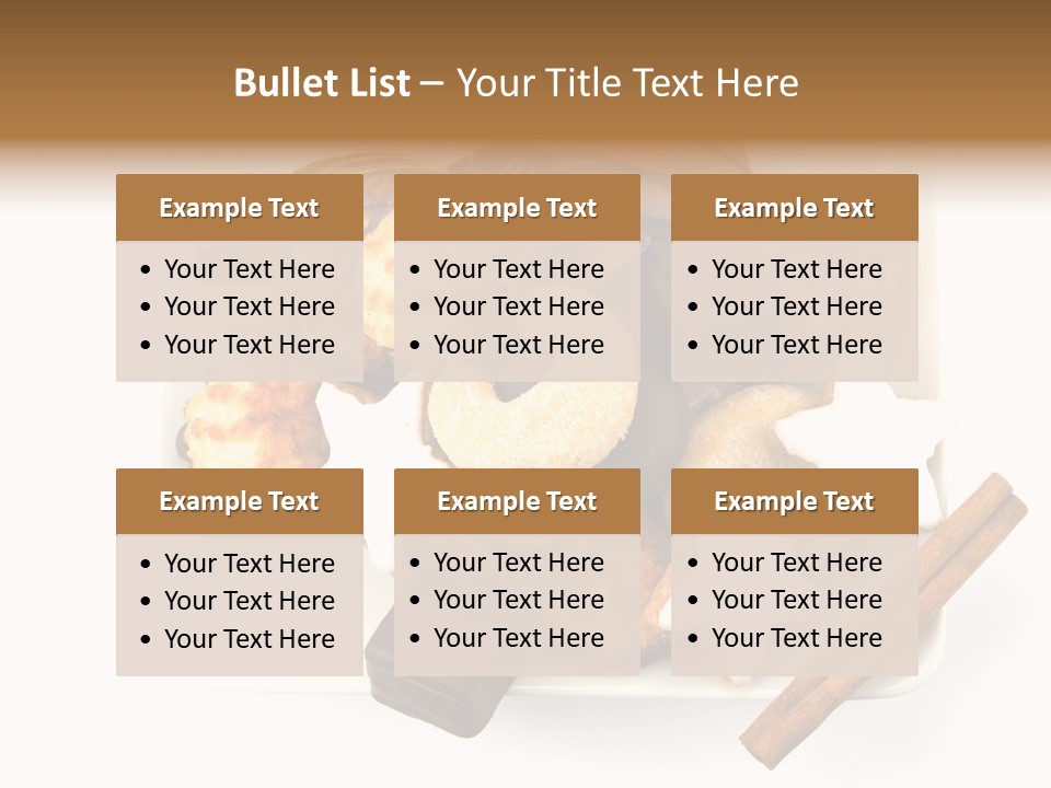 Dekoration Weihnachtskarte Makrone PowerPoint Template