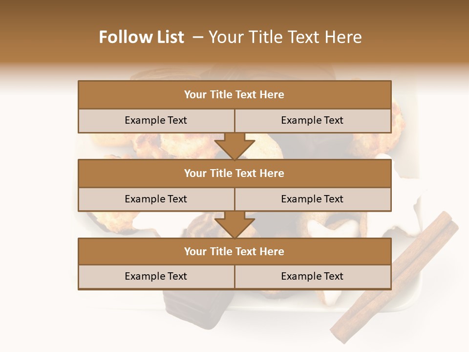 Dekoration Weihnachtskarte Makrone PowerPoint Template