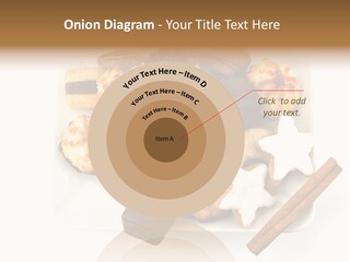 Dekoration Weihnachtskarte Makrone PowerPoint Template