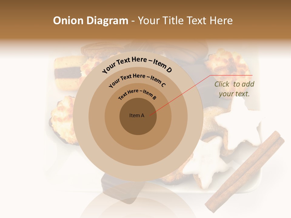 Dekoration Weihnachtskarte Makrone PowerPoint Template