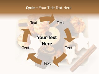 Dekoration Weihnachtskarte Makrone PowerPoint Template