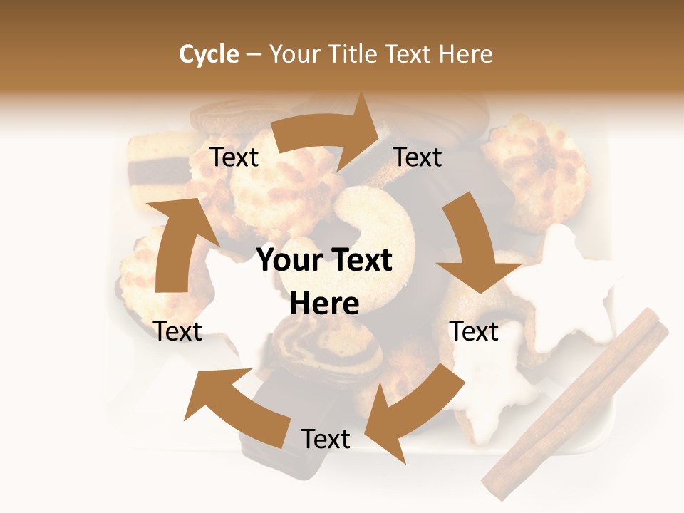 Dekoration Weihnachtskarte Makrone PowerPoint Template