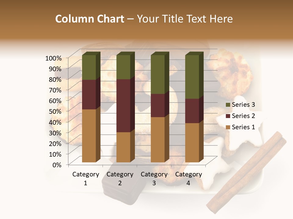 Dekoration Weihnachtskarte Makrone PowerPoint Template