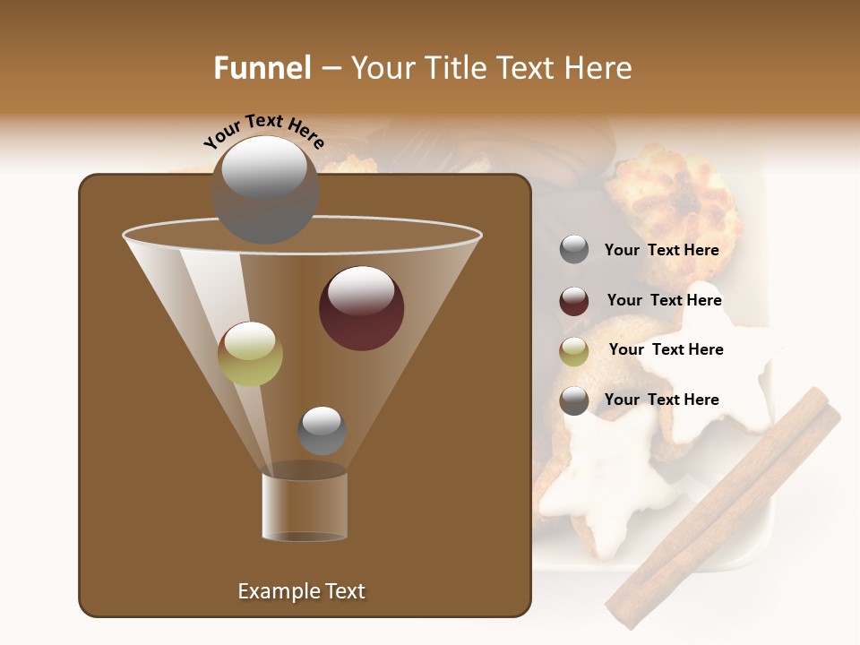 Dekoration Weihnachtskarte Makrone PowerPoint Template