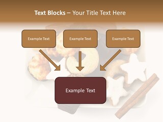 Dekoration Weihnachtskarte Makrone PowerPoint Template