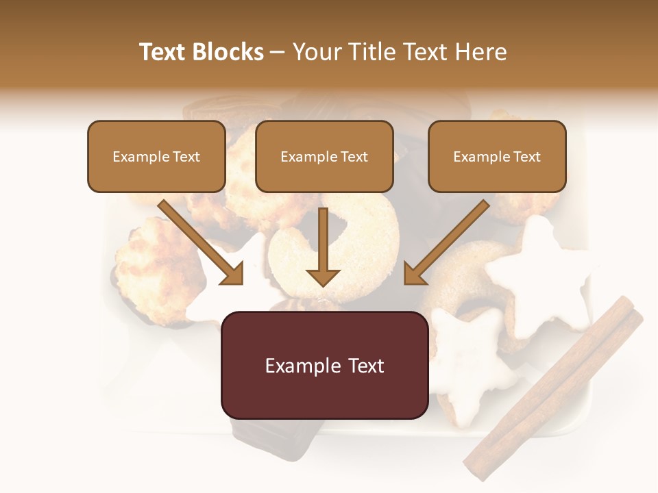 Dekoration Weihnachtskarte Makrone PowerPoint Template