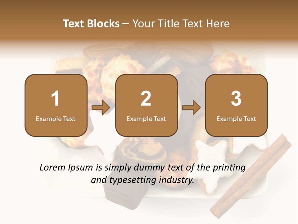 Dekoration Weihnachtskarte Makrone PowerPoint Template