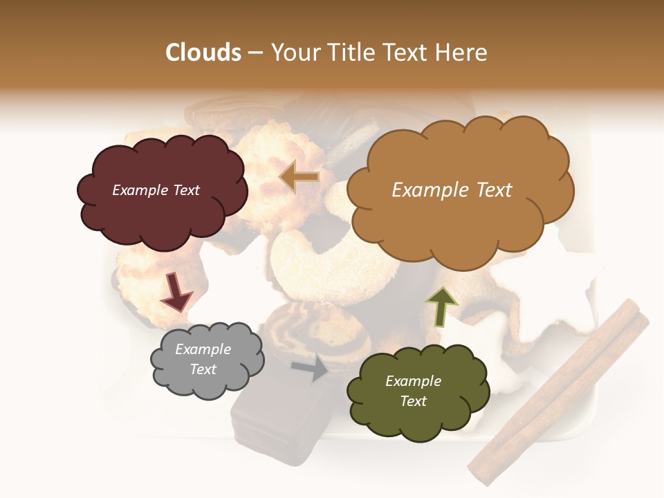 Dekoration Weihnachtskarte Makrone PowerPoint Template