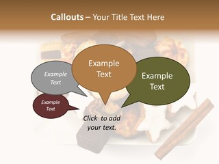 Dekoration Weihnachtskarte Makrone PowerPoint Template