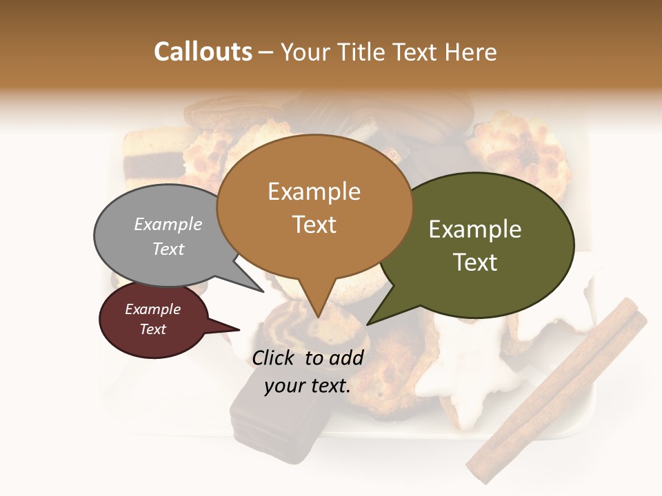 Dekoration Weihnachtskarte Makrone PowerPoint Template