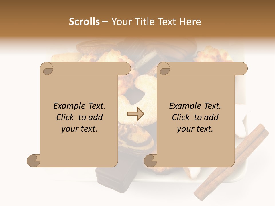 Dekoration Weihnachtskarte Makrone PowerPoint Template