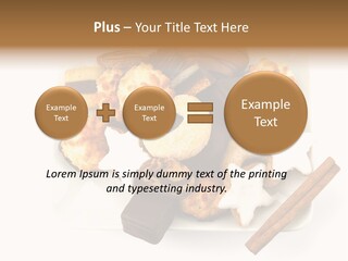 Dekoration Weihnachtskarte Makrone PowerPoint Template