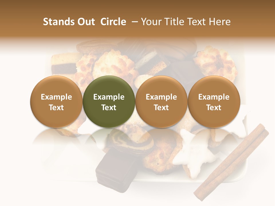 Dekoration Weihnachtskarte Makrone PowerPoint Template