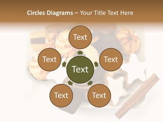 Dekoration Weihnachtskarte Makrone PowerPoint Template