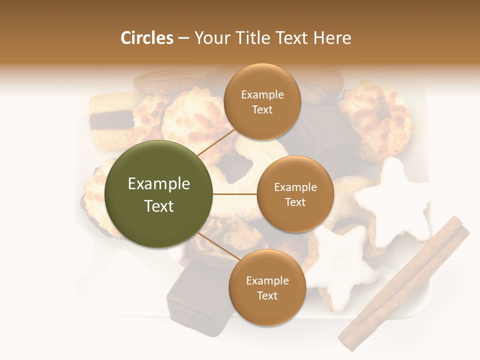 Dekoration Weihnachtskarte Makrone PowerPoint Template