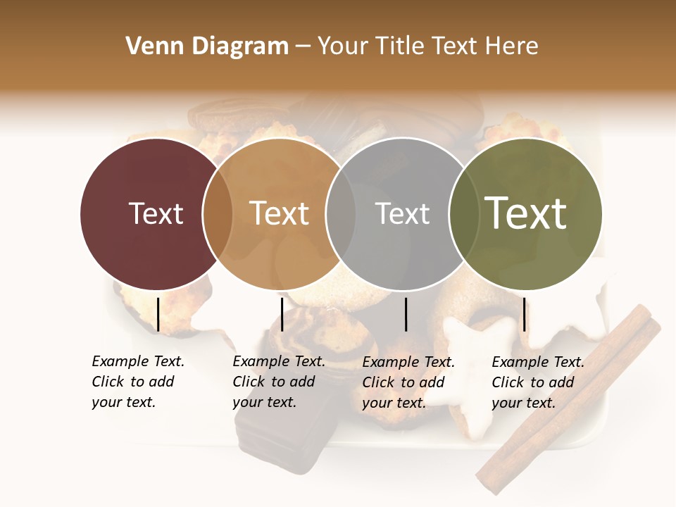 Dekoration Weihnachtskarte Makrone PowerPoint Template