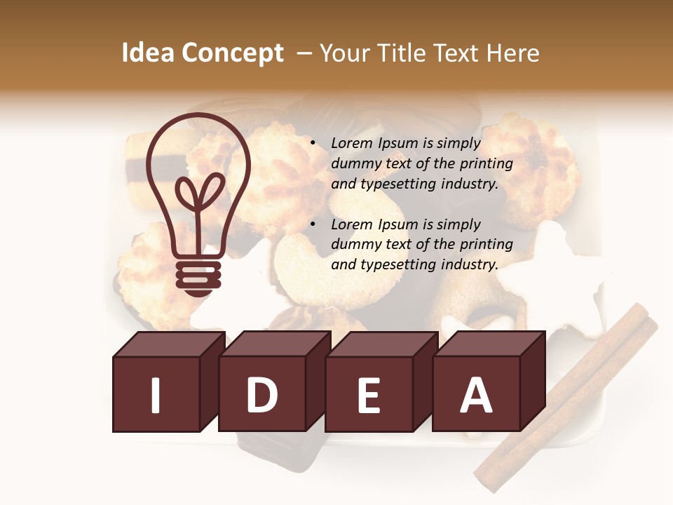 Dekoration Weihnachtskarte Makrone PowerPoint Template