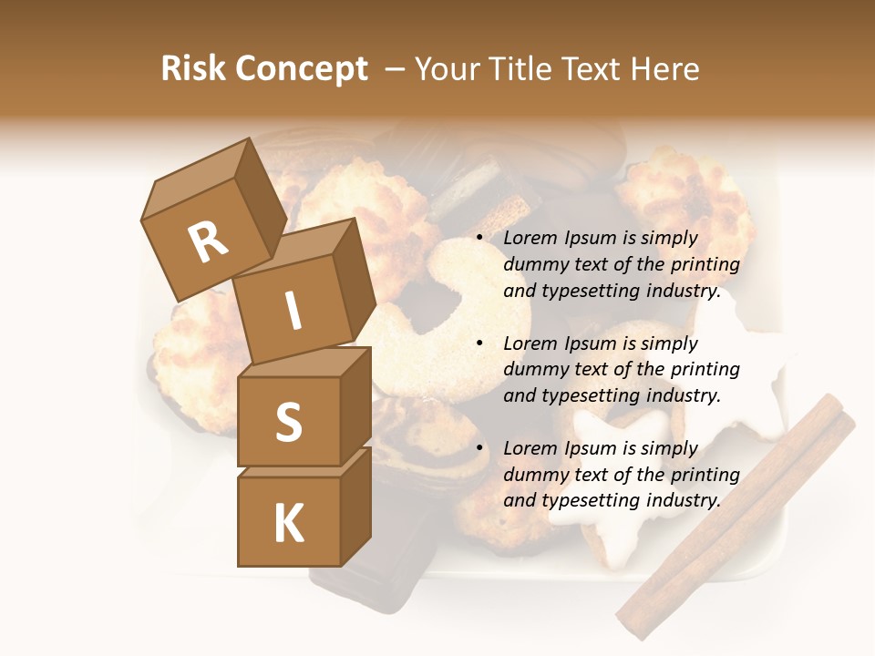 Dekoration Weihnachtskarte Makrone PowerPoint Template