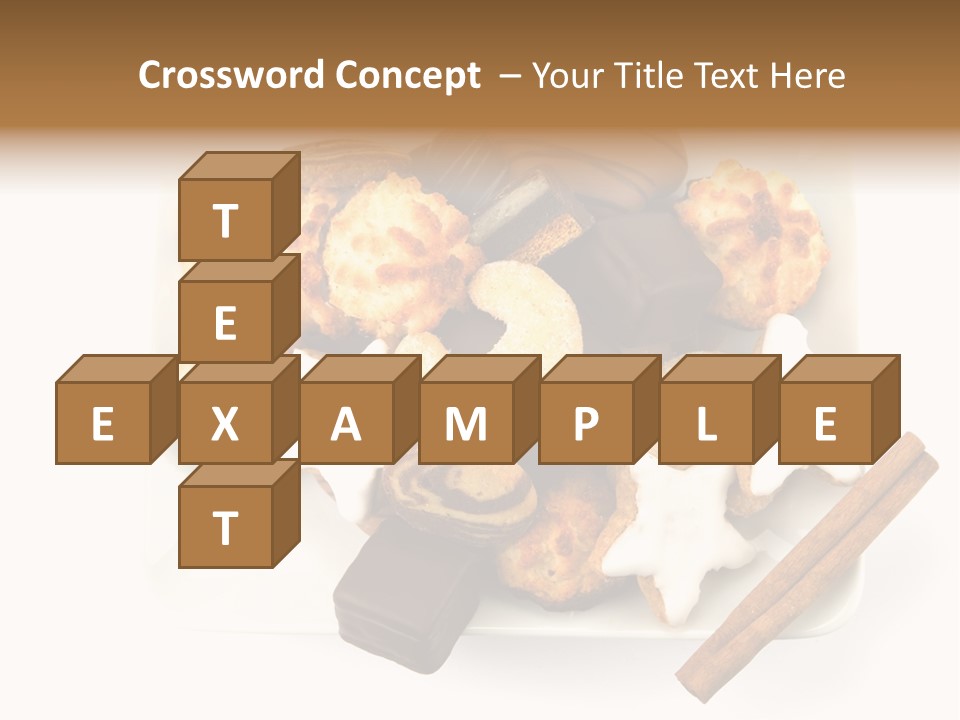 Dekoration Weihnachtskarte Makrone PowerPoint Template