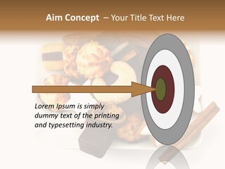 Dekoration Weihnachtskarte Makrone PowerPoint Template