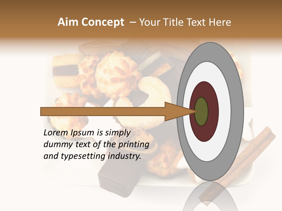 Dekoration Weihnachtskarte Makrone PowerPoint Template