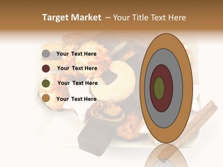 Dekoration Weihnachtskarte Makrone PowerPoint Template