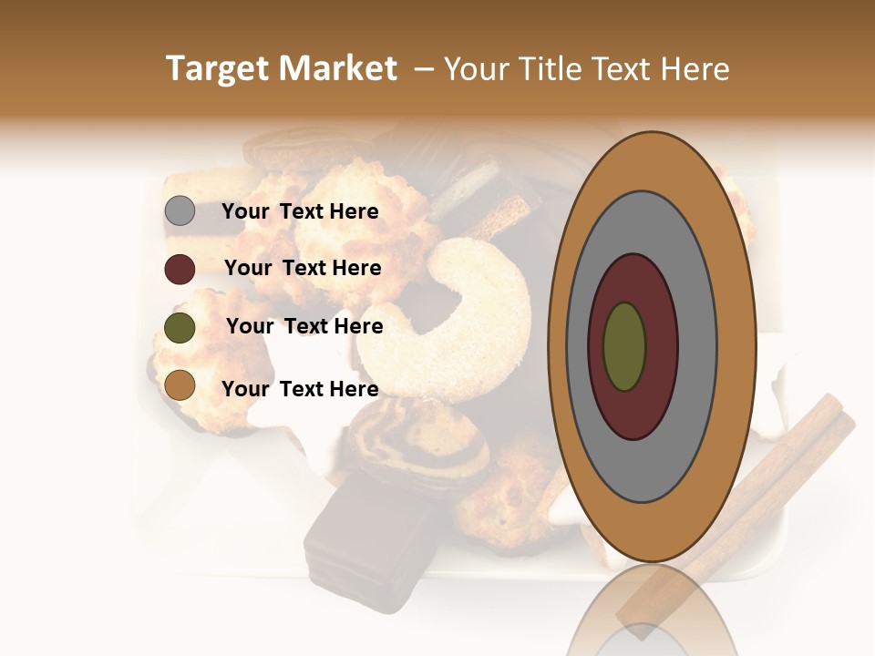 Dekoration Weihnachtskarte Makrone PowerPoint Template