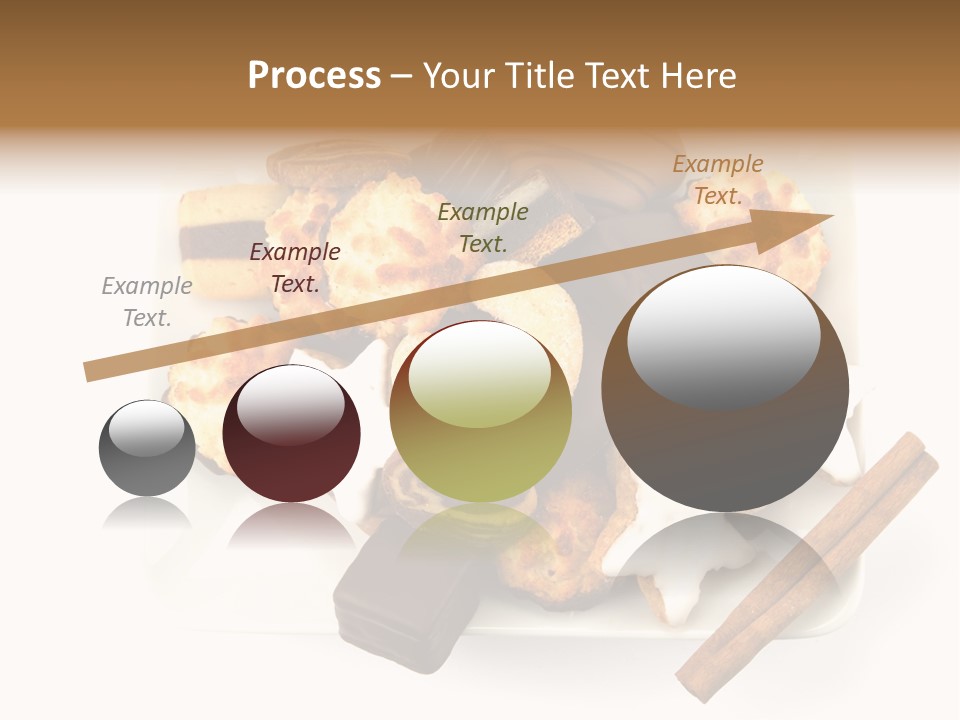 Dekoration Weihnachtskarte Makrone PowerPoint Template