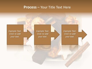 Dekoration Weihnachtskarte Makrone PowerPoint Template